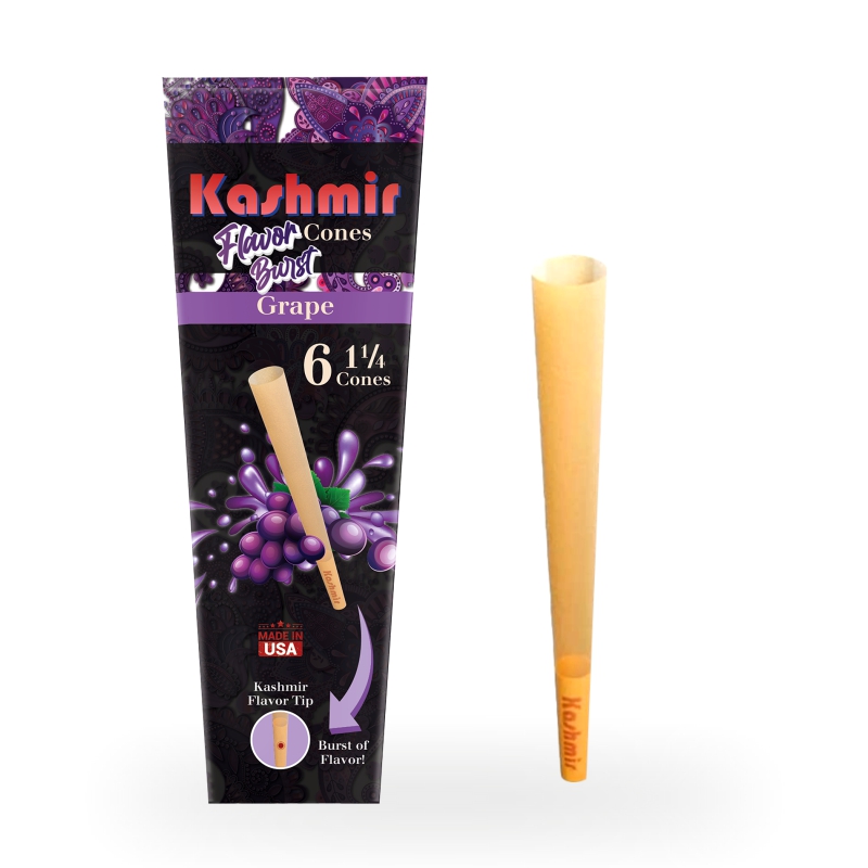 Kashmir Pre-Rolled Grape Flavored 1¼ Cones: 6CT
