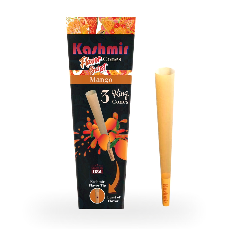 Kashmir Pre-Rolled Mango Flavored King Cones: 3CT