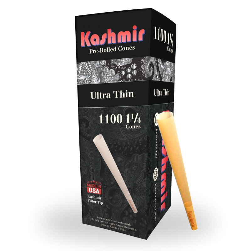 Pre-Rolled Ultra Thin Cones - 1 1/4 Size - 1100ct