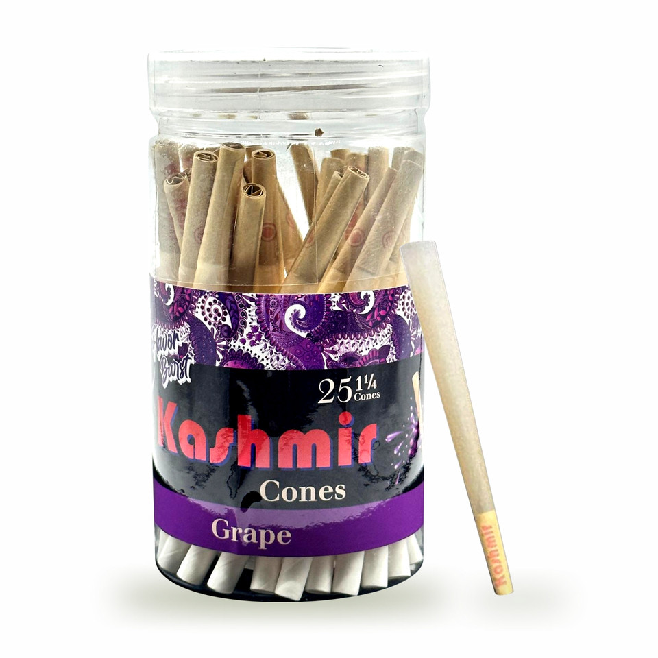 Kashmir Pre-Rolled Grape Flavored 1¼ Cones: 25CT