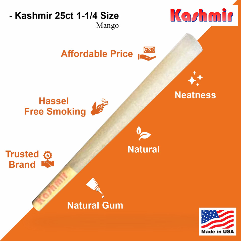 Second image of Kashmir Pre-Rolled Mango Flavored 1¼ Cones: 25CT