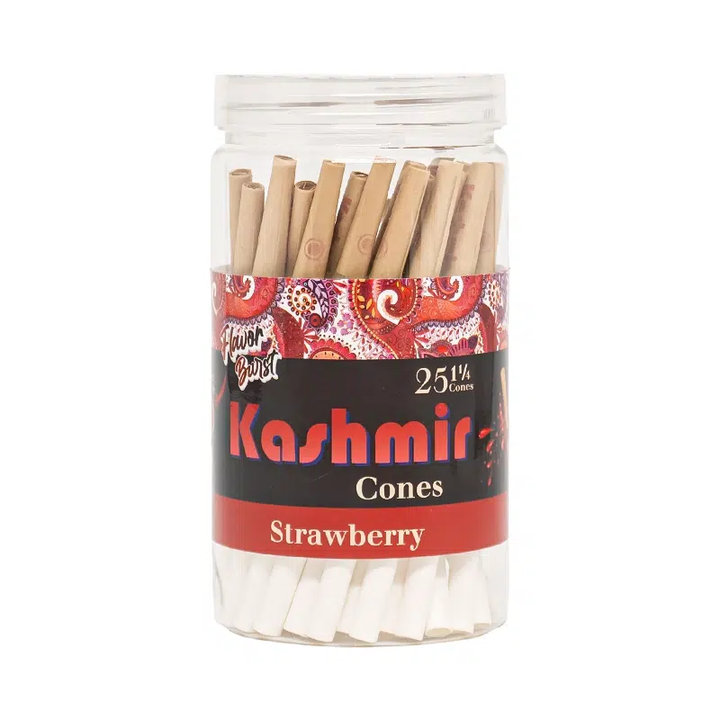 Kashmir Pre-Rolled Strawberry Flavored King Cones: 25CT