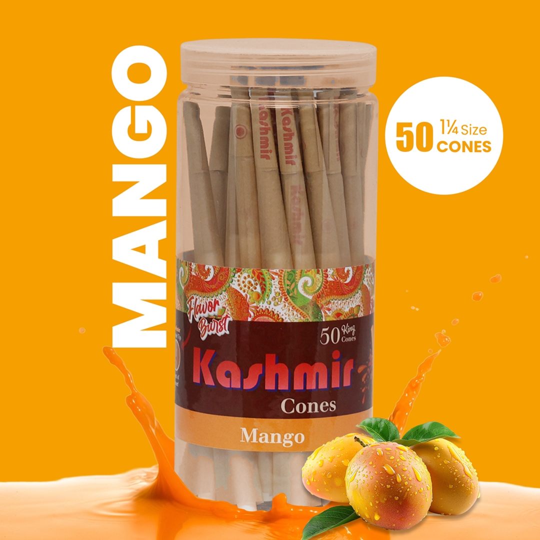 Kashmir Pre-Rolled Mango Flavored 1¼ Cones: 50CT