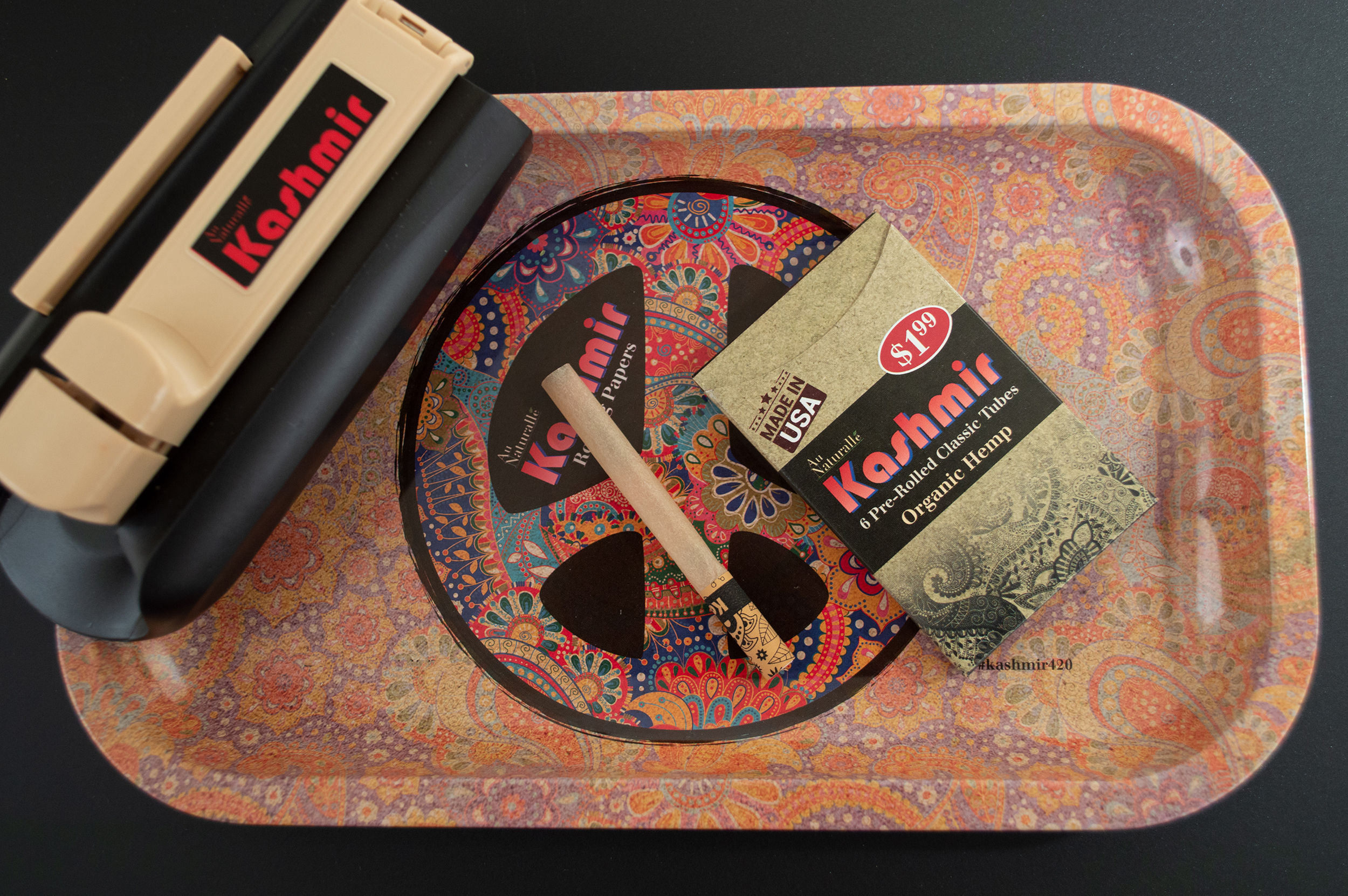 Second image of Kashmir Special Edition #2 Rolling Tray (Pack of 6)