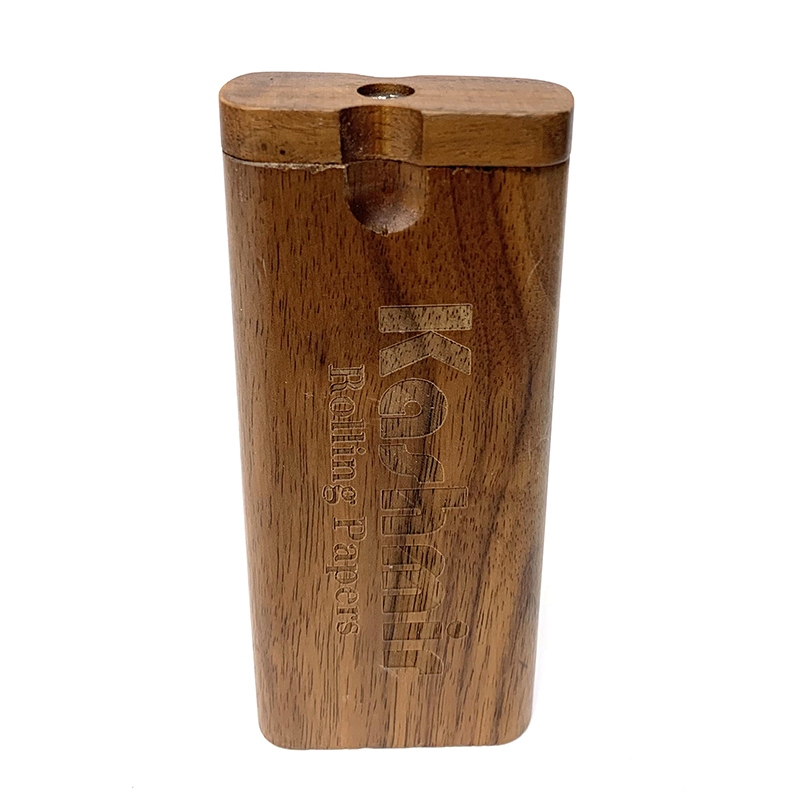 Second image of Kashmir Walnut Dugout W/ Black Pipe & Poker
