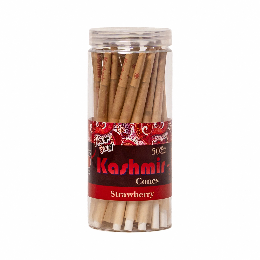 Kashmir Pre-Rolled Strawberry Flavored King Cones: 50CT
