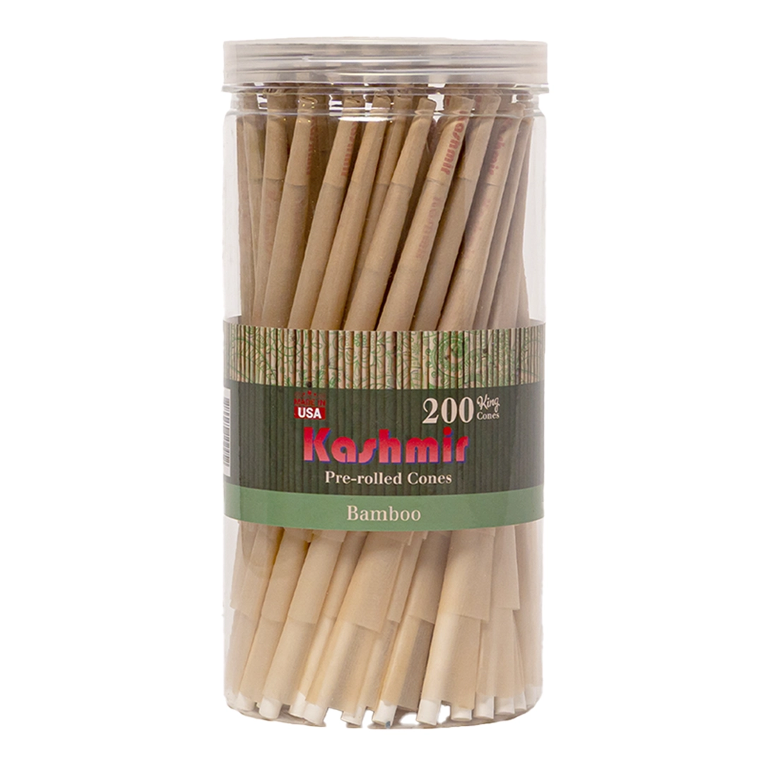 Bamboo King Size Cones - 200ct Jar