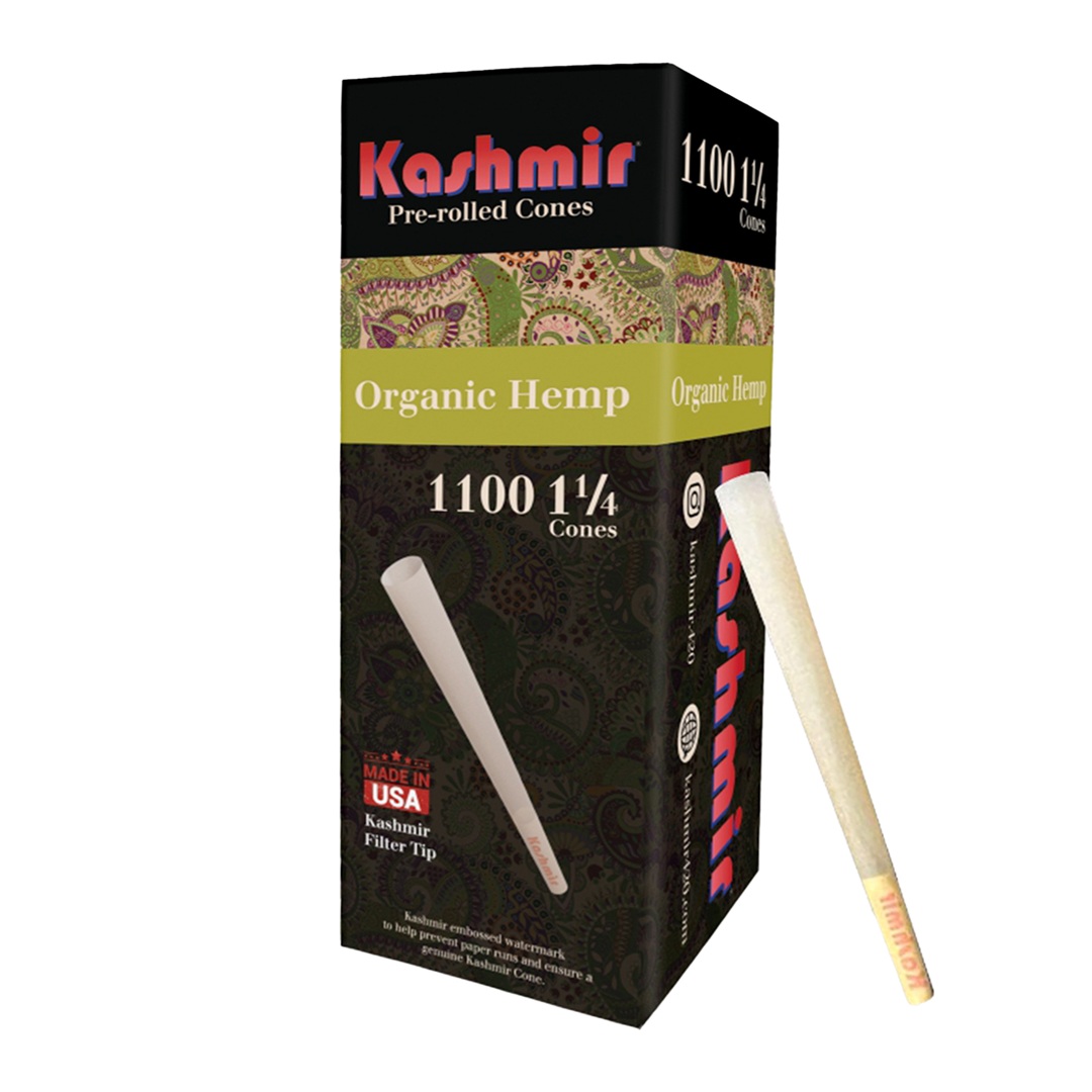 Organic Hemp 1 1/4 Cones Bulk Box – 1100CT