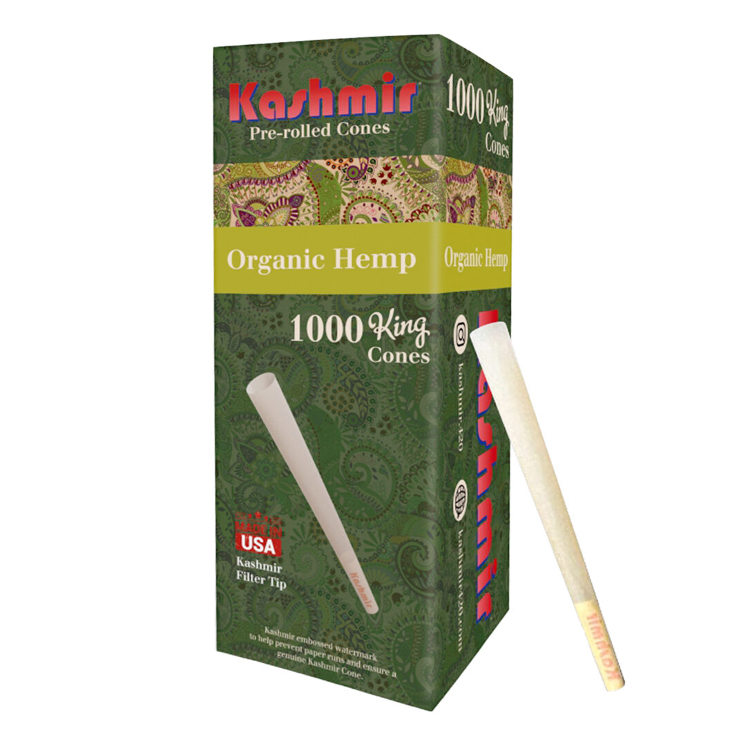 Organic Hemp Cones Bulk Box - King Size - 1000CT